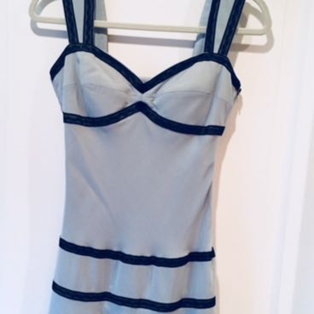 Nicole Miller blue silk dress (size 2)